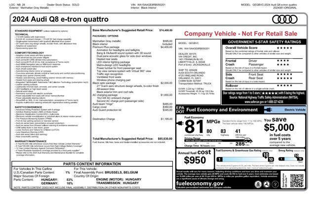 2024 Audi Q8 e-tron quattro Premium Plus