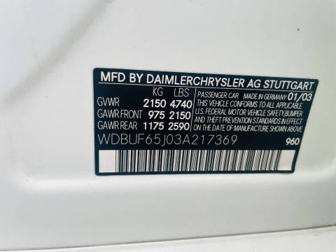 2003 Mercedes-Benz E-Class E 320