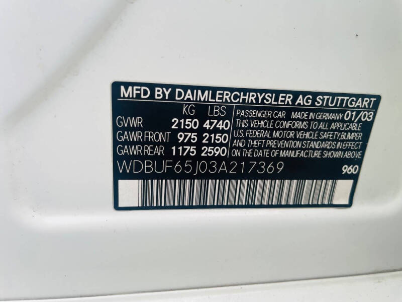 2003 Mercedes-Benz E-Class E 320