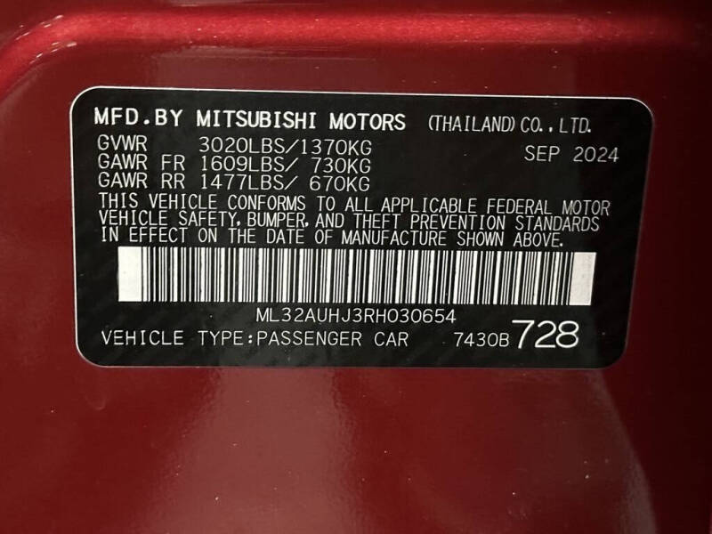 2024 Mitsubishi Mirage ES