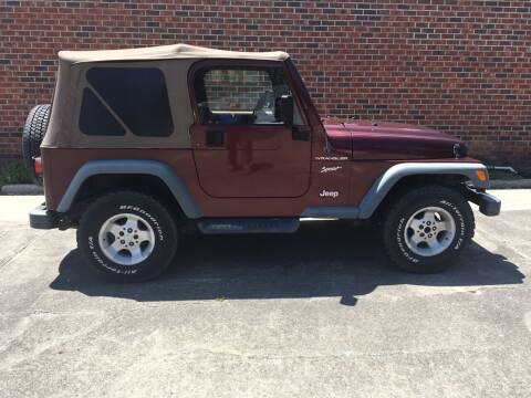 2002 Jeep Wrangler for sale at Greg Faulk Auto Sales Llc in Conway SC