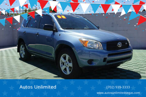 2008 Toyota RAV4 for sale at Autos Unlimited in Las Vegas NV