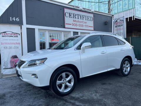 2013 Lexus RX 350 for sale at CERTIFIED MOTORCAR LLC in Roselle Park NJ