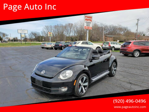 2013 Volkswagen Beetle Convertible for sale at Page Auto Inc in Green Bay WI