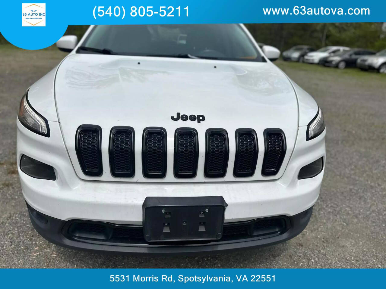 2016 Jeep Cherokee for sale at 63 Auto Inc in Spotsylvania, VA