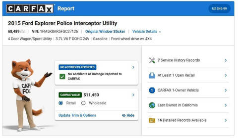 2015 Ford Explorer Police Interceptor Utility
