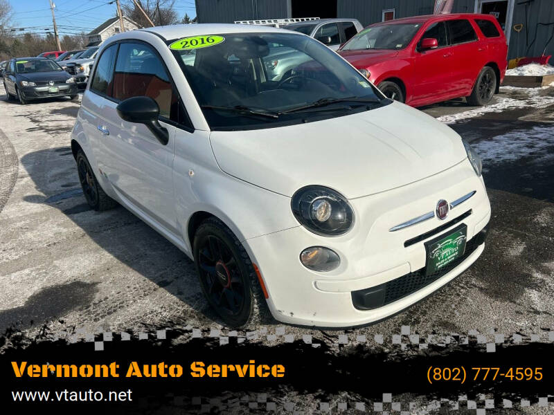 2016 FIAT 500 for sale at Vermont Auto Service in South Burlington VT