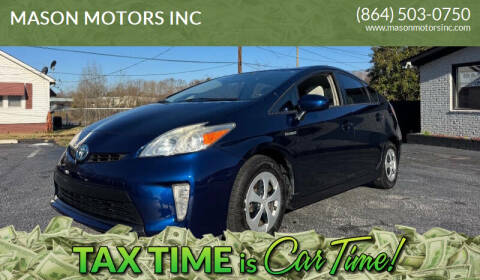 2015 Toyota Prius for sale at MASON MOTORS INC in Spartanburg SC