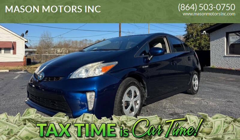 2015 Toyota Prius for sale at MASON MOTORS INC in Spartanburg SC