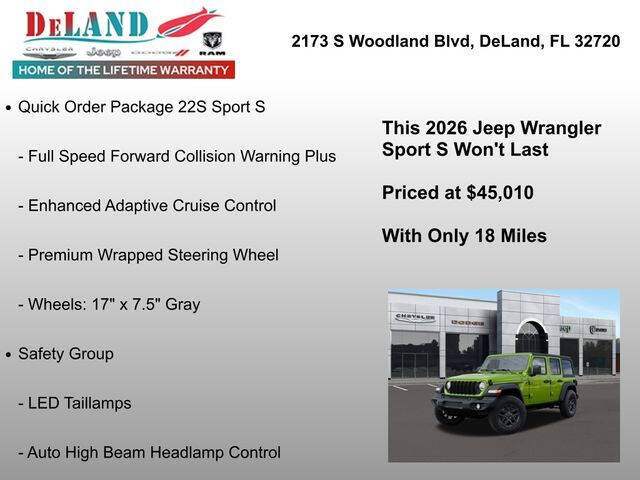 2026 Jeep Wrangler Sport S