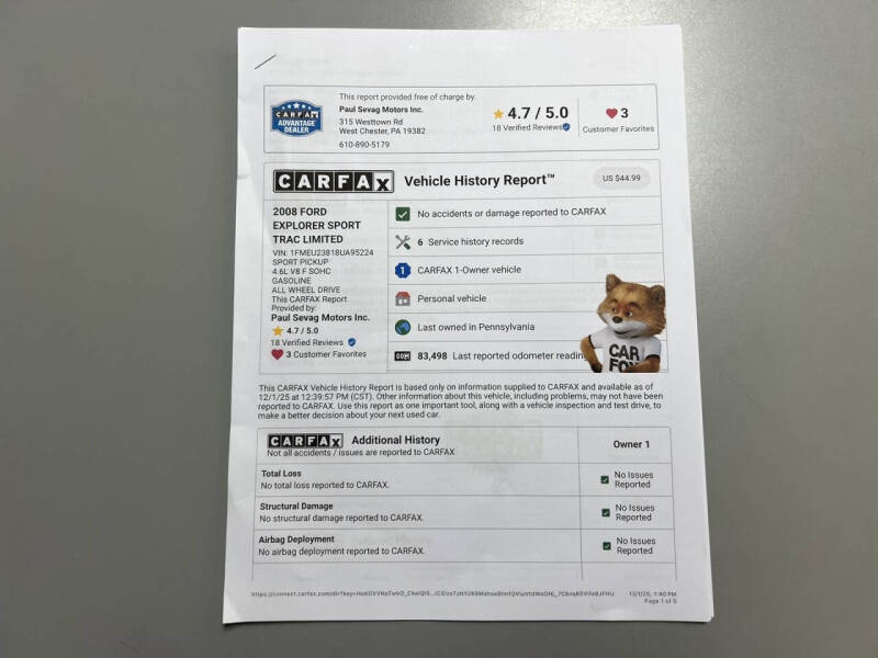 2008 Ford Explorer Sport Trac Limited