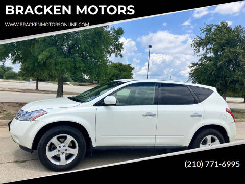 2004 Nissan Murano for sale at BRACKEN MOTORS in San Antonio TX