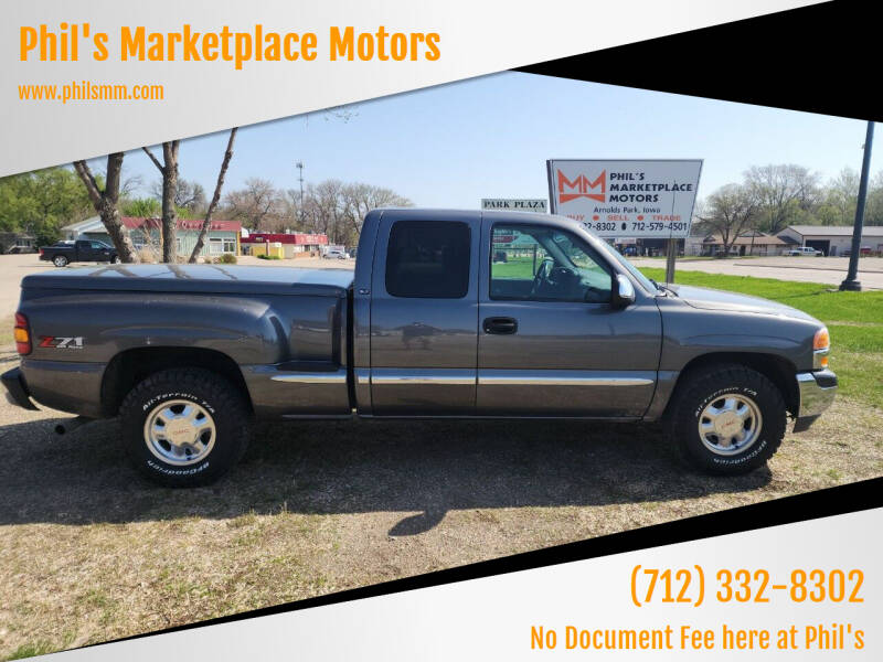 2001 GMC Sierra 1500 for sale at Phil's Marketplace Motors in Arnolds Park IA