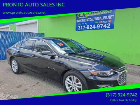 2016 Chevrolet Malibu for sale at PRONTO AUTO SALES INC in Indianapolis IN