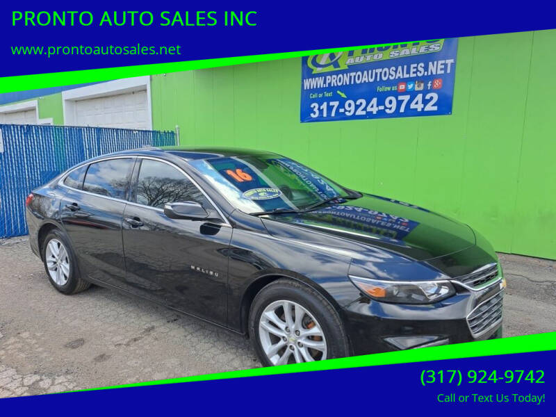2016 Chevrolet Malibu for sale at PRONTO AUTO SALES INC in Indianapolis IN