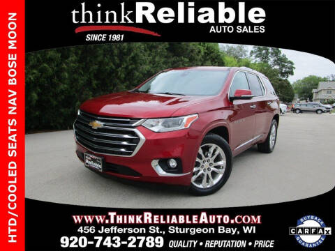 2018 Chevrolet Traverse for sale at RELIABLE AUTOMOBILE SALES, INC in Sturgeon Bay WI