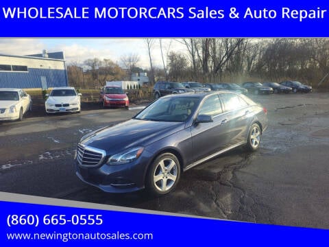 2016 Mercedes-Benz E-Class for sale at WHOLESALE MOTORCARS Sales & Auto Repair in Newington CT