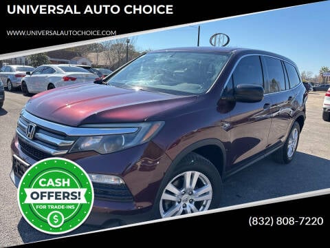 2017 Honda Pilot for sale at UNIVERSAL AUTO CHOICE in Houston TX