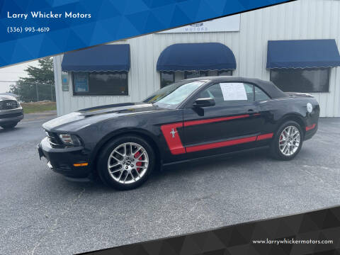 2012 Ford Mustang for sale at Larry Whicker Motors in Kernersville NC
