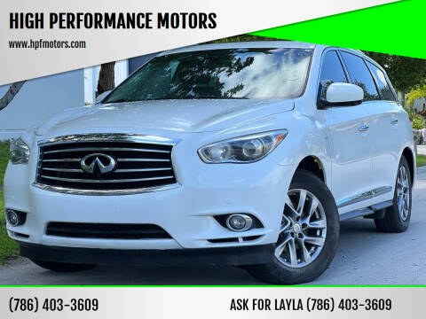 2015 Infiniti QX60 for sale at HIGH PERFORMANCE MOTORS in Hollywood FL