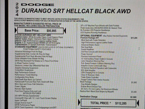 2024 Dodge Durango SRT Hellcat Premium