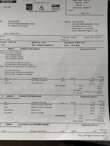 2012 Ford E-Series E-350 SD