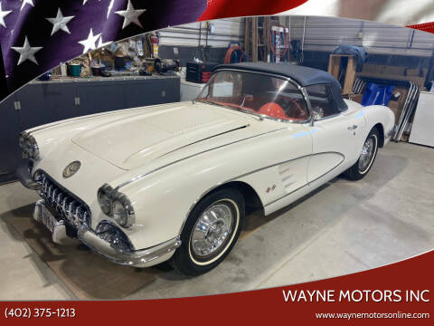 1958 Chevrolet Corvette for sale at Wayne Motors Inc in Wayne NE