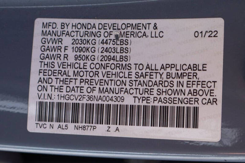 2022 Honda Accord Sport