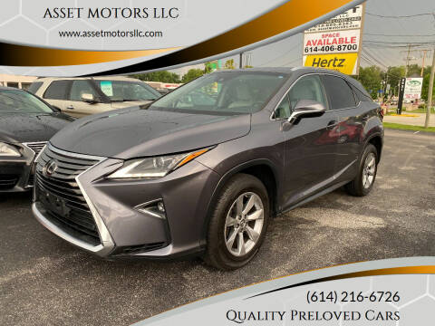 2018 Lexus RX 350 for sale at ASSET MOTORS LLC in Westerville OH