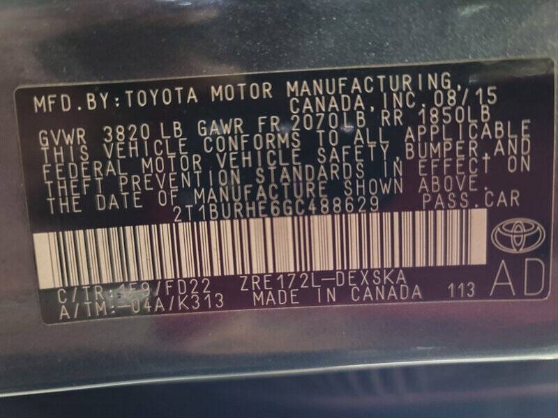 2016 Toyota Corolla S