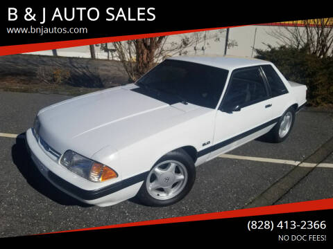 1991 Ford Mustang for sale at B & J AUTO SALES in Morganton NC