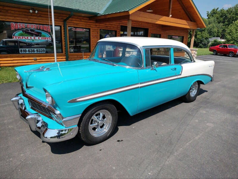 1956 Chevrolet Bel Air for sale at Ross Customs Muscle Cars LLC in Goodrich MI
