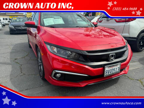 2021 Honda Civic for sale at CROWN AUTO INC, in South Gate CA