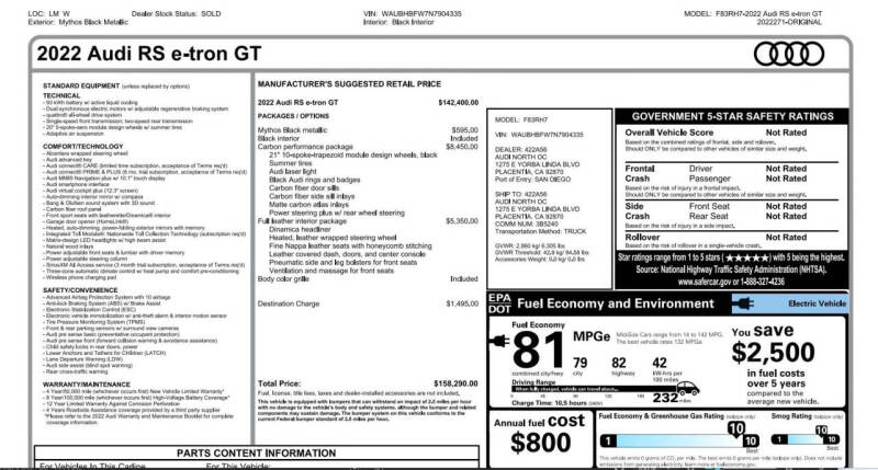 2022 Audi RS e-tron GT quattro