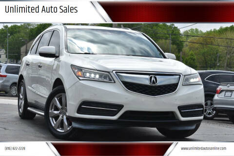 2014 Acura MDX for sale at Unlimited Auto Sales in Kansas City MO