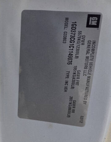 2012 GMC Savana 3500