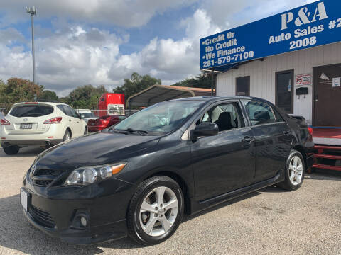 2012 Toyota Corolla for sale at P & A AUTO SALES in Houston TX