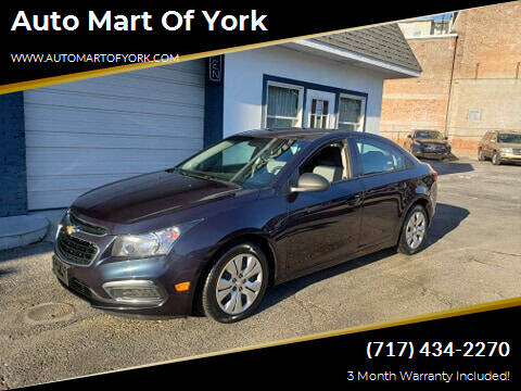 2015 Chevrolet Cruze for sale at Auto Mart Of York in York PA