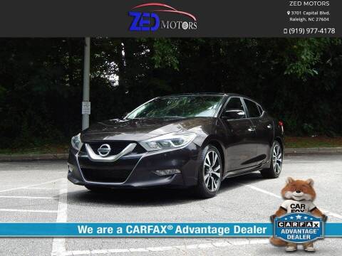 2016 Nissan Maxima for sale at Zed Motors in Raleigh NC