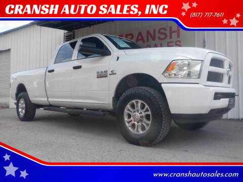 2018 RAM 2500 for sale at CRANSH AUTO SALES, INC in Arlington TX