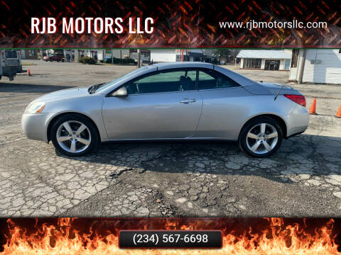 2008 Pontiac G6 for sale at RJB Motors LLC in Canfield OH
