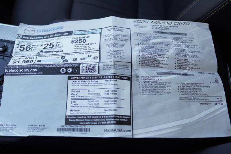 2025 Mazda CX-70 Plug-in Hybrid Premium