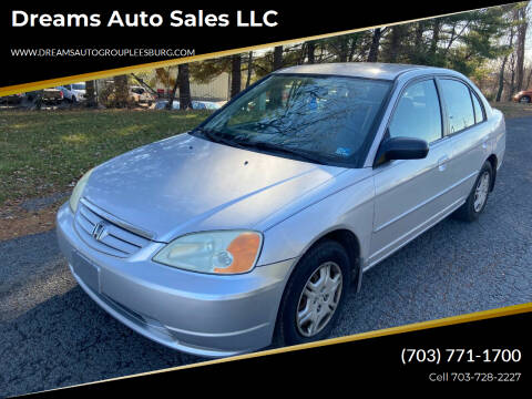 2003 Honda Civic for sale at Dreams Auto Sales LLC in Leesburg VA