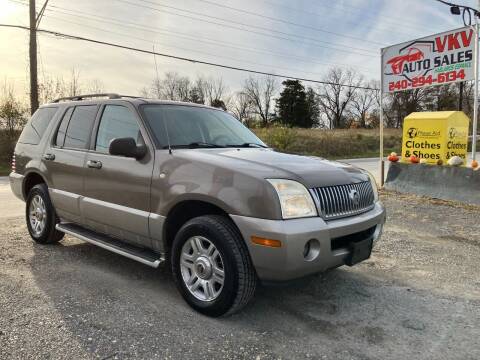 2003 Mercury Mountaineer for sale at VKV Auto Sales in Laurel MD