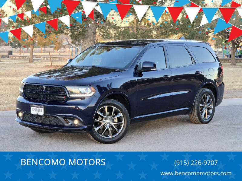 2017 Dodge Durango for sale at BENCOMO MOTORS in El Paso TX