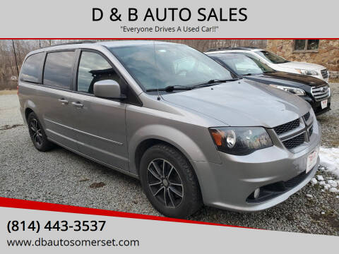 2016 Dodge Grand Caravan for sale at D & B AUTO SALES in Somerset PA