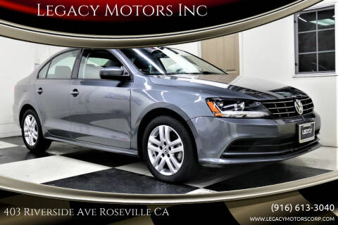 2018 Volkswagen Jetta for sale at Legacy Motors Inc in Roseville CA