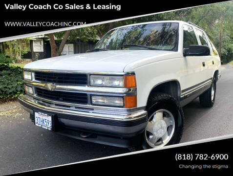 1996 Chevrolet Tahoe for sale at Valley Coach Co Sales & Leasing in Van Nuys CA