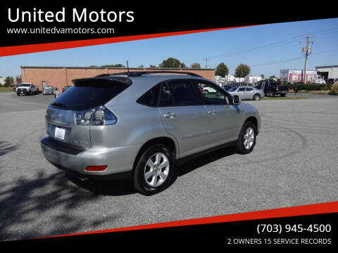 2007 Lexus RX 400h for sale at United Motors in Fredericksburg VA