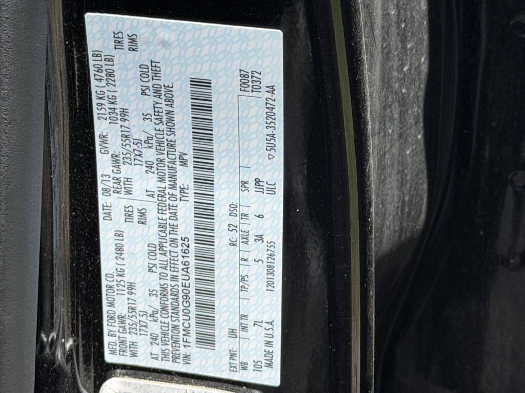 Black 2014 Ford Escape SE SE 4dr SUV 15